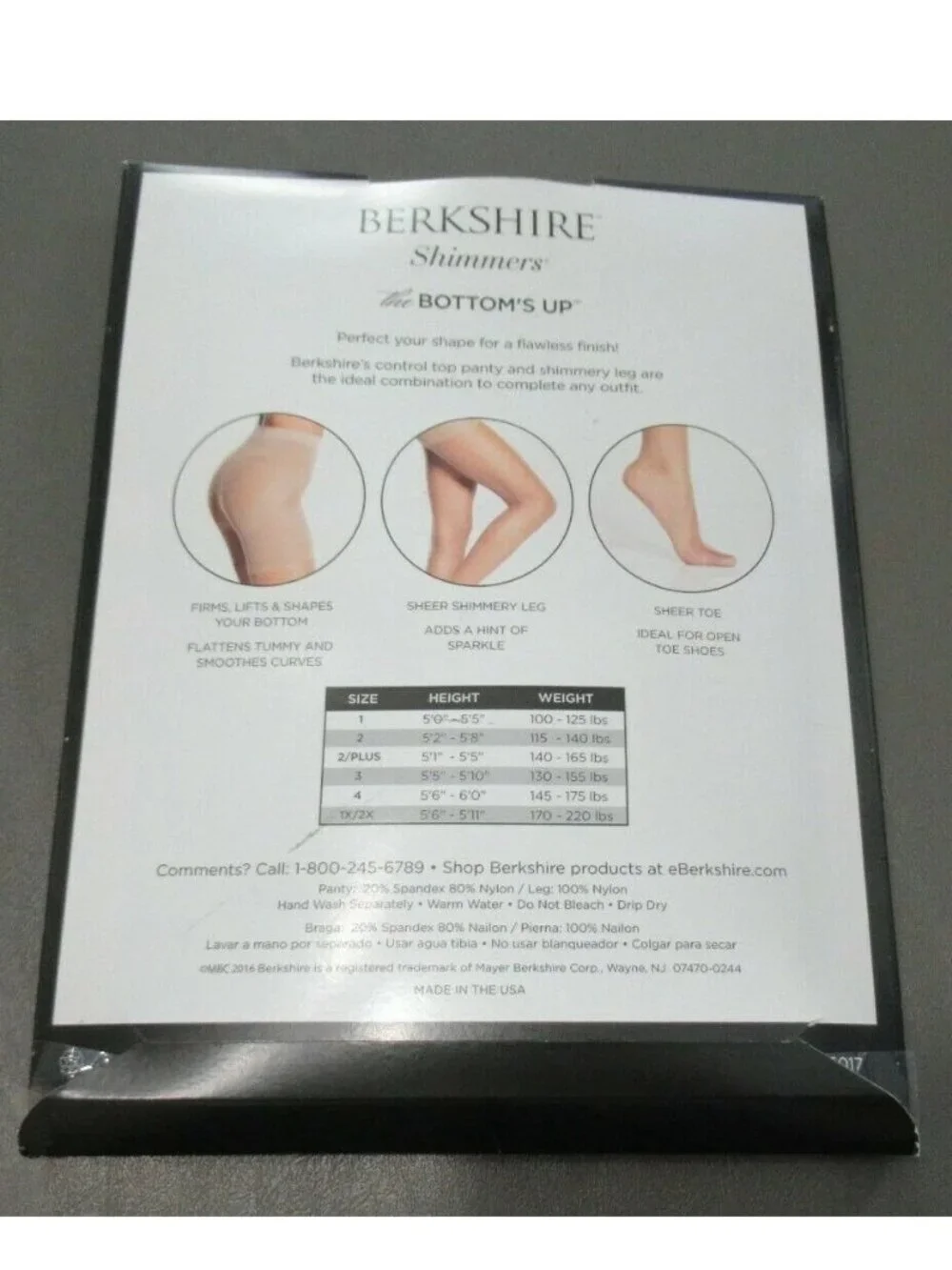 Berkshire Women's Shimmer Tummy Control Sheer Pantyhose, Platinum, Size 1